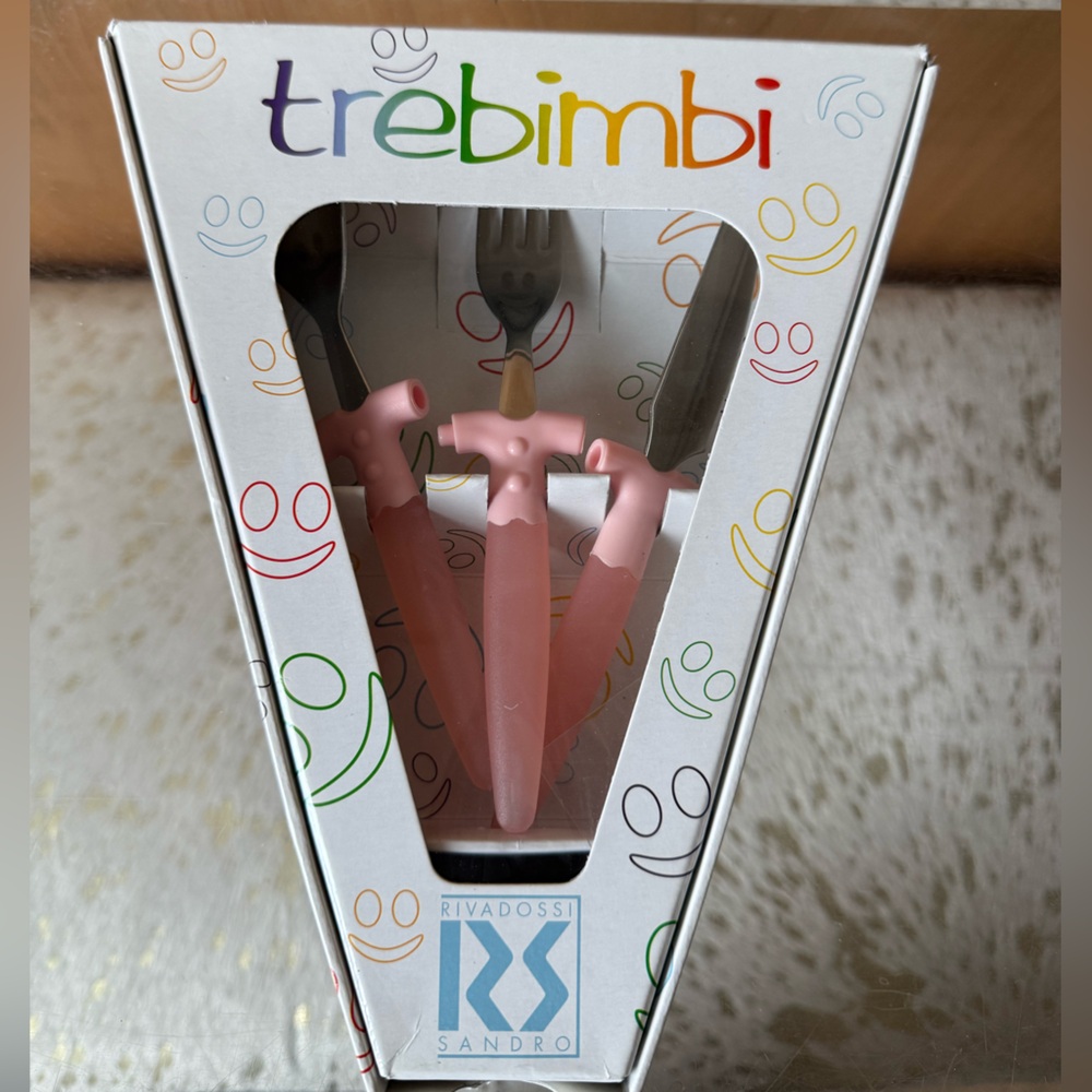 BNIB Pink Toddler Utensil Set